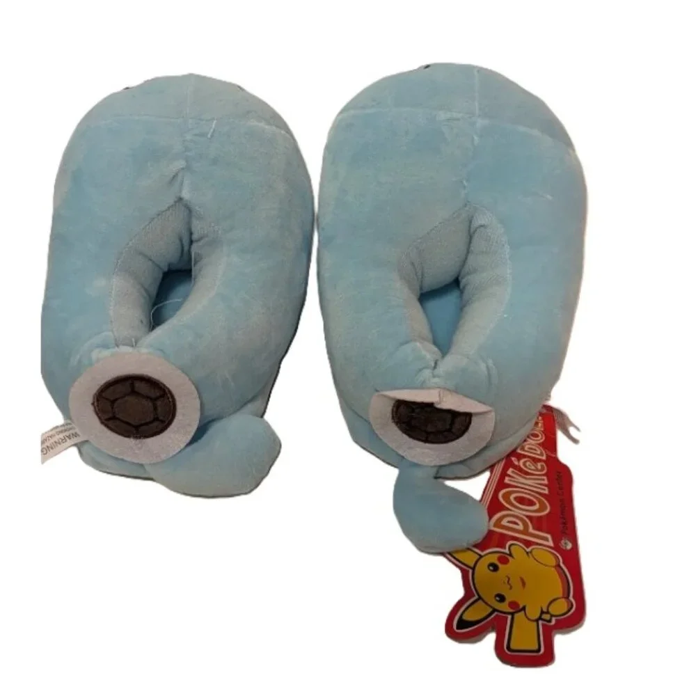 Squirtle Plush Slippers Kids Toddler Closed Toe Cozy Indoor Shoes